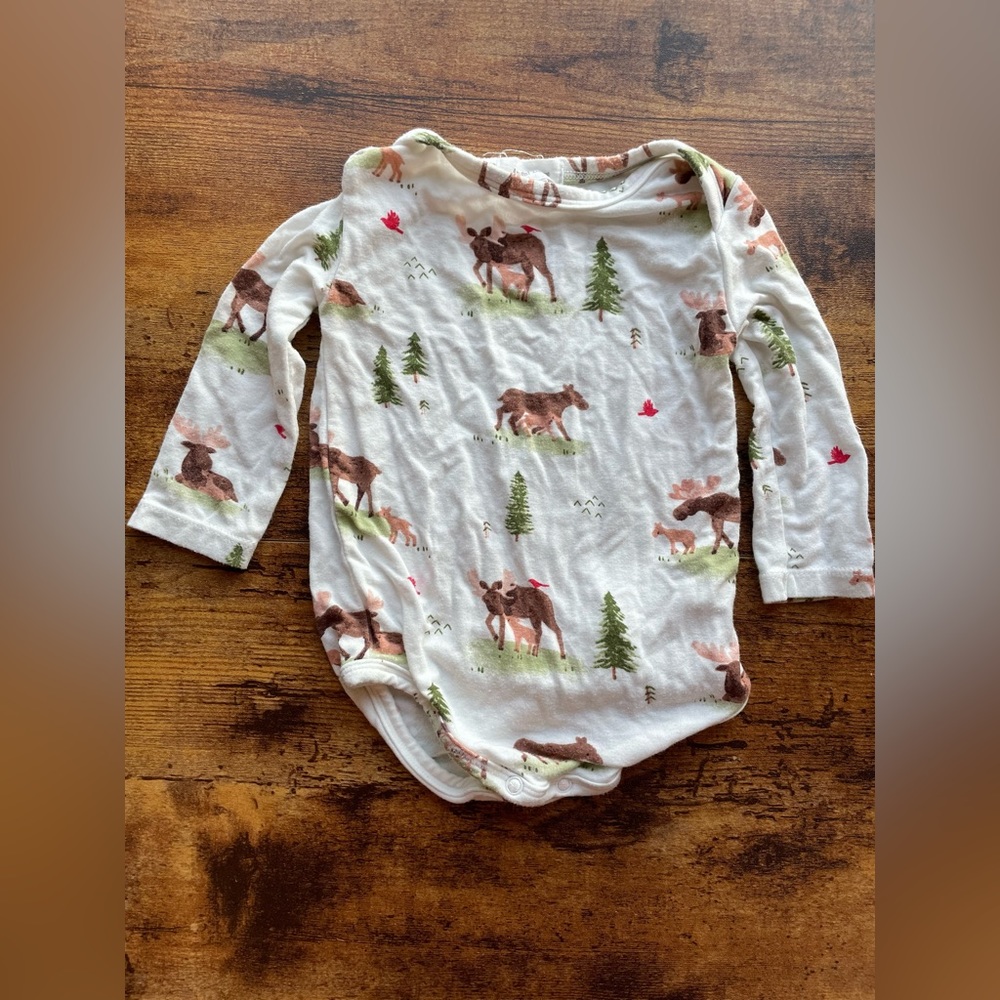 Angel Dear Long Sleeve Bodysuit Moose